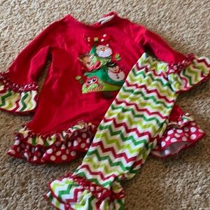 Girls 24M Rare too Christmas two piece set